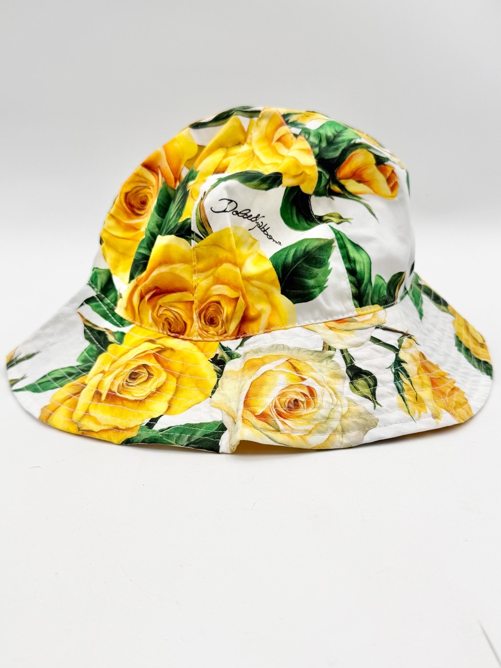 Dolce & Gabbana Kids floral-print cotton bucket hat